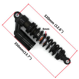 1 çift 12.5 inç 320mm evrensel motosiklet arka amortisörler süspansiyon kir bisiklet ATV Go Kart için yedek (siyah) - Product Image 2