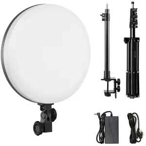 Gvm 55W Led Video Licht Soft Photography 12 ''Paneel 3200-5600K Sleutel Licht Statief Bureau Klem Standaard 3640 Lux Studiolampen Video