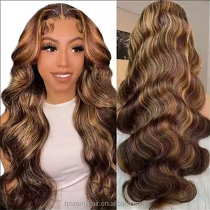 Peluca <span class=keywords><strong>de</strong></span> Cabello Humano Natural Ombre Rubio Perfecto, Sin Pegamento, con Encaje Frontal 13x4, Ondas Corporales, 18 Pulgadas, <span class=keywords><strong>de</strong></span> Vietnam, <span class=keywords><strong>de</strong></span> Alta Calidad - Product Image 5