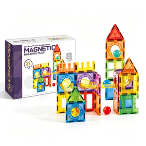 Oferta Especial: 30 Piezas de Bloques Magnéticos con Rodamientos de Bolas de ABS de 7.5cm, Juguetes Educativos STEM para Niños en Preescolar y Juego en Casa - Product Image 1