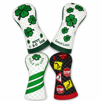 Tête de club de golf hybride en cuir PU personnalisée avec nom de marque en relief, couleur sur mesure, prix direct fabricant