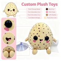 Jouets en peluche personnalisés en coton PP ultra doux, points brodés, animaux mignons et amusants, OEM ODM, cadeau d'anniversaire, anti-stress, pour enfants, pour la maison