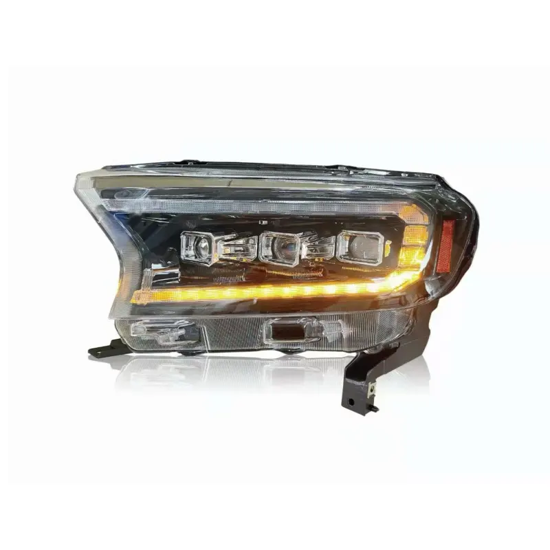Accessori Pickup 4x4 stile Tuning 3 lenti fari a Led con luci di svolta ambra per Ford Ranger T7 T8 2015-2021