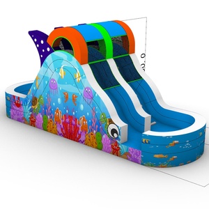 Toboggan gonflable géant d'extérieur pour enfants Château gonflable commercial avec toboggan Maison de saut Videur gonflable pour fête - Product Image 2