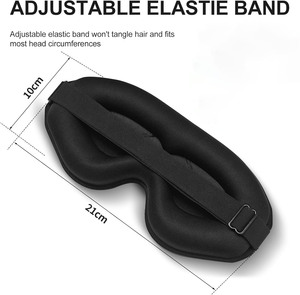 Masque pour les yeux d'extension de cils réutilisable et occultant de luxe avec logo personnalisé Masque pour les yeux de sommeil 3D en mousse à mémoire de forme - Product Image 4