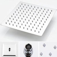 Offre Spéciale ultra-mince 8 10 16 pouces finition miroir pommeau de douche en acier inoxydable économie d'eau à haute pression pour toilettes salles de douche