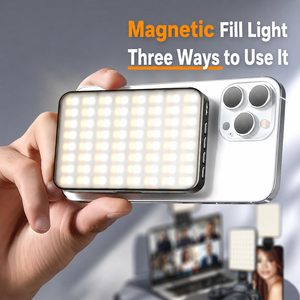 <span class=keywords><strong>Lampe</strong></span> LED magnétique portable à clip <span class=keywords><strong>de</strong></span> <span class=keywords><strong>poche</strong></span>, rechargeable par USB pour iPhone, Android, iPad, ordinateur portable, vidéo, vlog, photographie en direct - Product Image 5