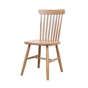 Silla de Comedor Nórdica de Madera Maciza de Roble Tapizada, Estilo Moderno - Product Image 3