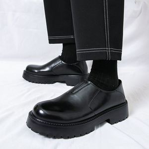 Zapatos Casuales de Hombre con Cuello Alto, Estilo Inglés, Sin Cordones, para Otoño - Product Image 3