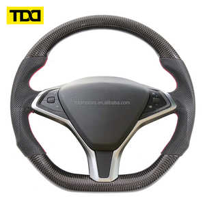 พวงมาลัยคาร์บอนไฟเบอร์แท้ TDD สำหรับรถยนต์เทสล่า รุ่น X และ S - Product Image 1