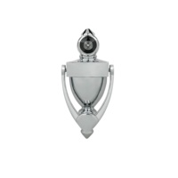 Antique en laiton heurtoir de porte avec judas visionneuse