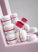 Pots cosmétiques personnalisés imprimés 30ml 50ml, forme sphérique, en plastique, pour beurre corporel, emballage pour soins de la peau et cosmétiques personnels