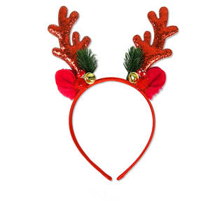Suministros para fiestas Diadema de asta con campana Linda Navidad Orejas de Reno Diadema Productos de Navidad - Product Image 2