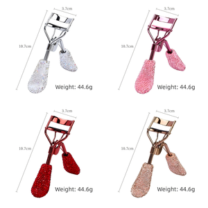 Boîtes à <span class=keywords><strong>cils</strong></span> <span class=keywords><strong>de</strong></span> luxe durables en acier inoxydable or rose, non électriques, avec coussinet en silicone, outil <span class=keywords><strong>de</strong></span> beauté rectangulaire portable - Product Image 4