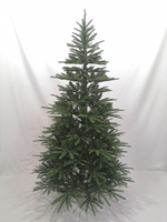 Sapin de Noël artificiel pré-éclairé en PE PVC de qualité supérieure avec lumières LED chaudes, conception à charnières facile à assembler pour la décoration intérieure des fêtes