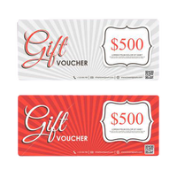Logo personnalisé Impression de Coupons de Réduction Bon Billets imprimés Pour Center Commercial