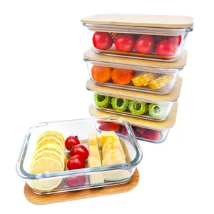 Eco Storage Jining Thực Phẩm Takeaway Container Hộp Cơm Trưa Bền Nắp Tre