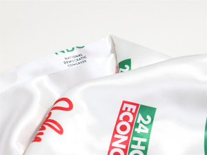 Venta al por mayor 100% poliéster diseño personalizado impresión Digital bufanda cuadrada moda seda satén <span class=keywords><strong>Bandana</strong></span> para Ghana elección - Product Image 6