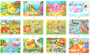 12 Mảnh Ghép Hình Hoạt Hình Động Vật Cho Trẻ Em Bằng Gỗ, Đồ Chơi Giáo Dục Sớm Bằng Gỗ - Product Image 6