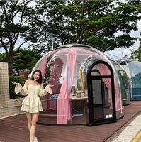 Dôme transparent en polycarbonate de haute qualité pour glamping, chambre étoilée imperméable pour hôtel, restaurant, salle à manger