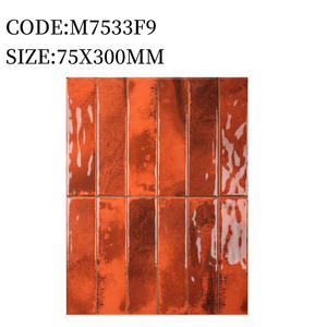 M7533F19 75*300mm Azulejos de Metro de cerámica esmaltada Diseño moderno con acabado brillante y mate para pared interior - Product Image 3