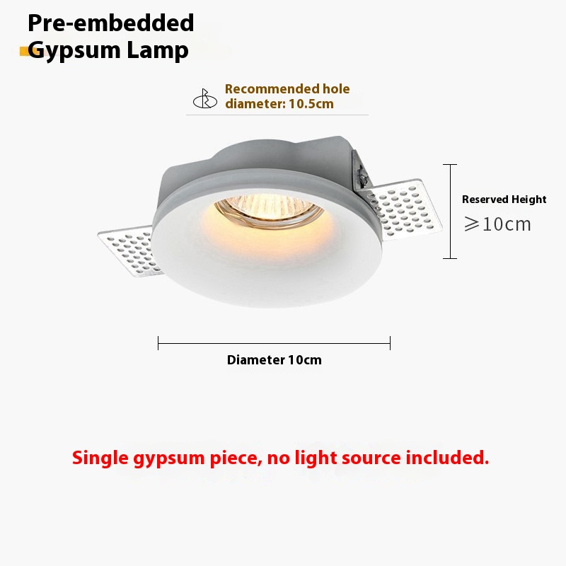 downlight trimless plaster gu10