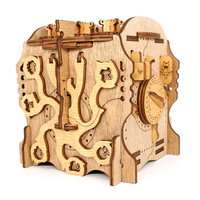 Caja con Compartimento Secreto YUESHEN IDventure, Rompecabezas Mecánico de Madera 3D del Nautilus del Capitán Nemo, Piezas Mecanizadas por CNC