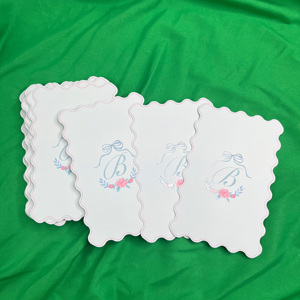 Custom Irregular Edge UV Business Cards - Wedding Invitation Cards with Scalloped Edge & Gift Brands - Product Image 4