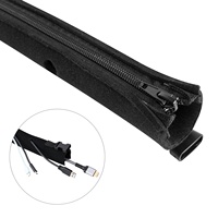 Organizador de Cables de Neopreno Duradero de 1000x100mm, Funda Protectora Antipolvo para Cables, Protector de Cables de Computadora con Hebilla y Cremallera