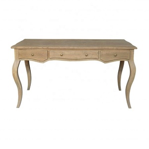 Gỗ Sồi Cổ Bằng Gỗ Pháp Executive Home <span class=keywords><strong>Office</strong></span> Bàn Viết Với Tay Chạm Khắc Cong Chân HL315 - Product Image 3