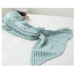 wholesale mexican imports mermaid tail fleece knit blanket