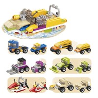Nuevo Juego de Bloques de Construcción DIY 6 en 1, Nave Espacial Transformable de ABS Ecológico, Juguete Educativo Creativo para Niños