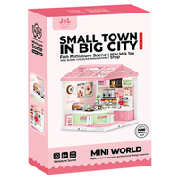 Kit de briques de bricolage Miniature Milk Tea Shop-Ensemble de construction créatif pour enfants et adultes | Construisez votre propre jouet de café