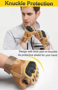 ถุงมือยุทธวิธีแบบนิ้วครึ่งแบบนิ่มพร้อมแผ่นรองกันกระแทก ป้องกันการลื่นและทนต่อการสึกหรอ ถุงมือปั่นจักรยานแบบนิ้วครึ่ง - Product Image 3