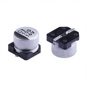 QZ BOM Nuevo Original <span class=keywords><strong>ALUM</strong></span> 100UF 20% 16V SMD UWX1C101 UWX1C101MCL1GB - Product Image 1