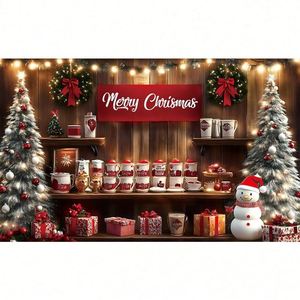 Gran Pancarta Decorativa Roja para Exteriores, Regalos de Navidad para Interiores, Decoración para el Hogar, Artículos para Fiestas, Letrero para Jardín - Product Image 3