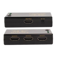 Conmutador HDTV de 3 Puertos, Cortador de Pantalla 4K de Alta Definición con Control Remoto