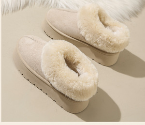 <span class=keywords><strong>Bottes</strong></span> plates à plateforme chaude pour femmes, mode décontractée automne/hiver, imprimé léopard, doublure en cuir artificiel, à enfiler, à la cheville, semelle épaisse - Product Image 2