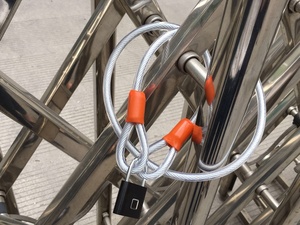 Candado <span class=keywords><strong>para</strong></span> Bicicleta de Alta Seguridad, Cable de Acero Reforzado, Impermeable, Doble Bucle, Portátil, Accesorios <span class=keywords><strong>para</strong></span> Bicicleta y Gimnasio - Product Image 3