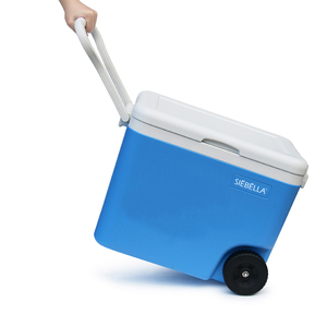 large ice chest cooler box non electronic insulation picnic camping cooler box with wheels and ice pack 45L ice cooler box
