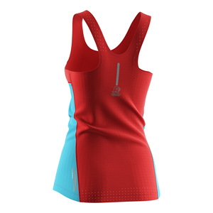 <b>Reflective</b> Night Run Sports Sleeveless <b>Top</b> Ladies Workout Tank Breathable Mesh Panel Personalized Logo - Product Image 4