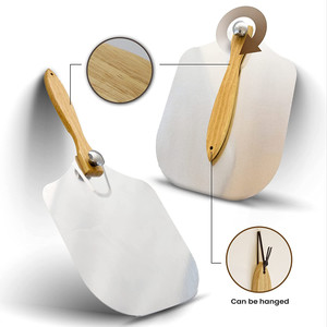 Ventas calientes Premium 12x14 pulgadas <span class=keywords><strong>Pala</strong></span> de aluminio <span class=keywords><strong>para</strong></span> <span class=keywords><strong>pizza</strong></span> Mango de madera plegable con giro Desechable Gran oferta Premium <span class=keywords><strong>Pizza</strong></span> Peel - Product Image 3