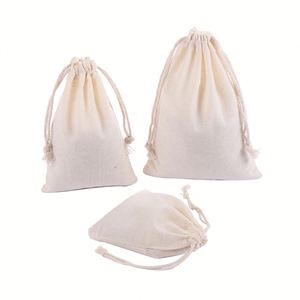 Sac à poussière en coton et lin personnalisé de haute qualité avec cordon de serrage, pochette cadeau pour chaussures, sac de shopping en mousseline de coton avec logo personnalisé - Product Image 5