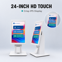 Terminal de point de vente Android Windows de table avec imprimante, machine de paiement tactile en gros pour restaurants et commerces de détail