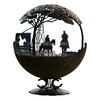 Foyer extérieur sphérique personnalisé, bon prix, foyer sphérique en acier corten