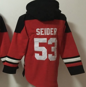 Sudadera con capucha de la mejor calidad, Jersey bordado de Detroit, <span class=keywords><strong>Moritz</strong></span>, Seider, color rojo, listo para enviar - Product Image 1