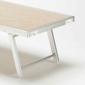 Chaise longue de jardin inclinable en aluminium avec auvent supérieur réglable en textile pour l'extérieur - Product Image 4