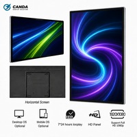 Affichage numérique publicitaire mural intérieur Android, moniteur horizontal avec écran LCD vertical, logiciel CMS inclus