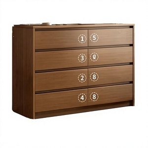 Muebles Weisen, Precio de Fábrica al por Mayor, Mueble de Almacenamiento Moderno para Sala de Estar con 8 Cajones, Ecológico, Duradero, Color Marrón Sólido - Product Image 2