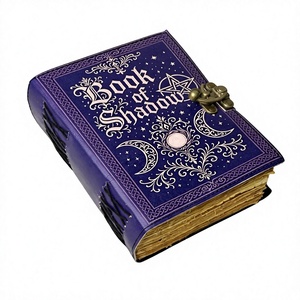 Carnet de notes en cuir rigide NEW ERA violet, 100 pages, pour aquarelle, journal des ombres, fournitures de sorcellerie, Grimoire, cadeau - Vente en gros - Product Image 1